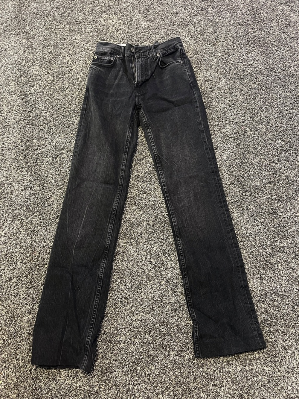 Zara Black Denim Jeans with Subtle Indigo Fade